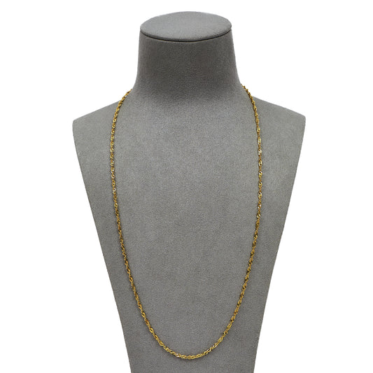 Pre-Owned 9ct Gold Twist Curb Chain Necklace 24 Inch