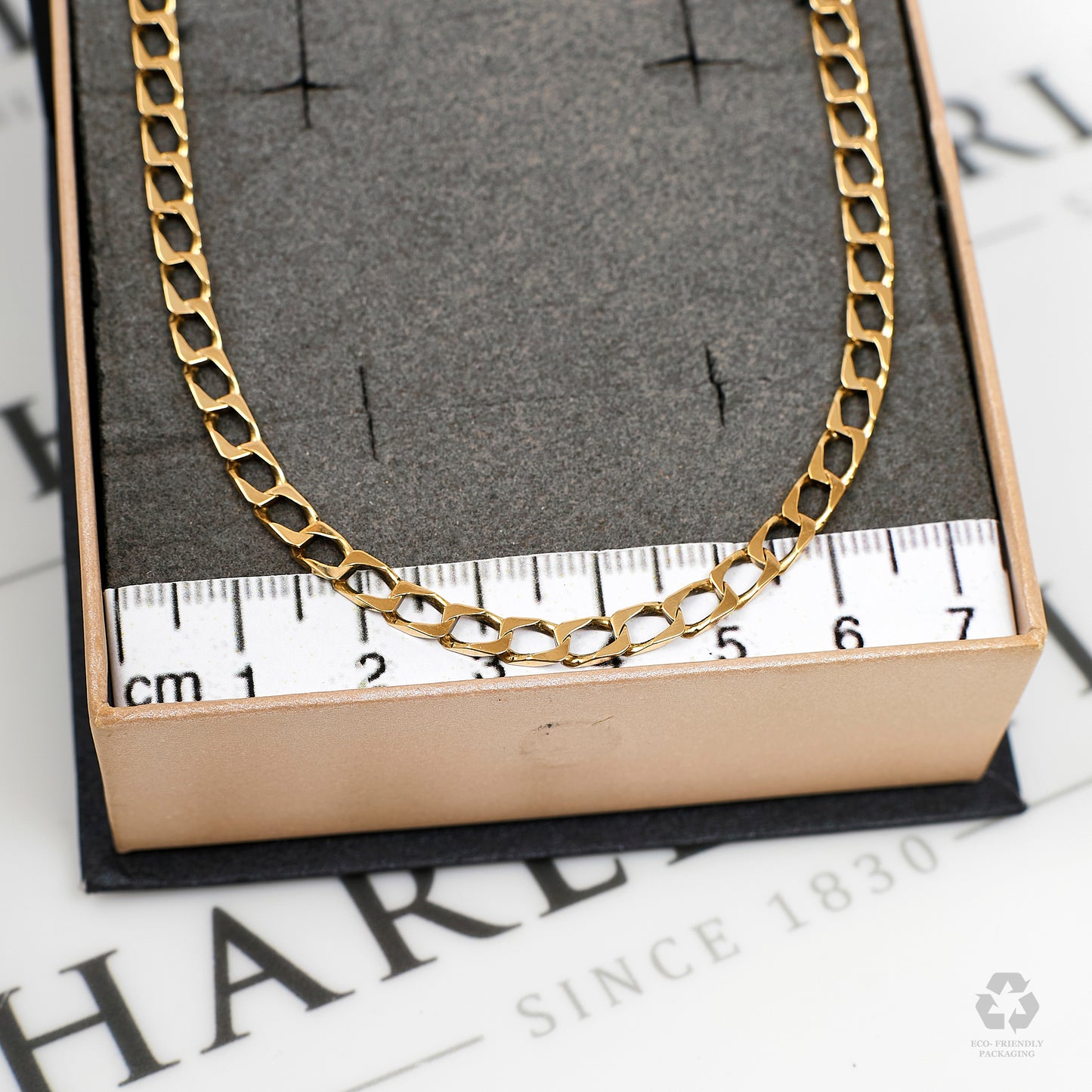 Pre-Owned 9ct Gold Curb Chain Necklace 21 Inch
