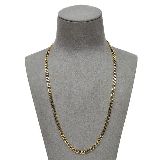 Pre-Owned 9ct Gold Curb Chain Necklace 21 Inch