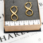 Pre-Owned 9ct Gold Figure Of 8 Creole Earrings