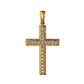 Pre-Owned 9ct Gold CZ Cross Pendant Oversized