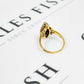 Pre-Owned 9ct Gold 15 Diamond Marquise Shaped Ring Size R.5