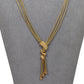 Pre-Owned 18ct Gold 3 Strand Tassel Necklace 17 Inch