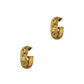 Pre-Owned 9ct Gold Star Pattern Hoop Earrings