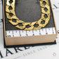 Pre-Owned 9ct Gold Pattern & Polish Curb Chain Bracelet