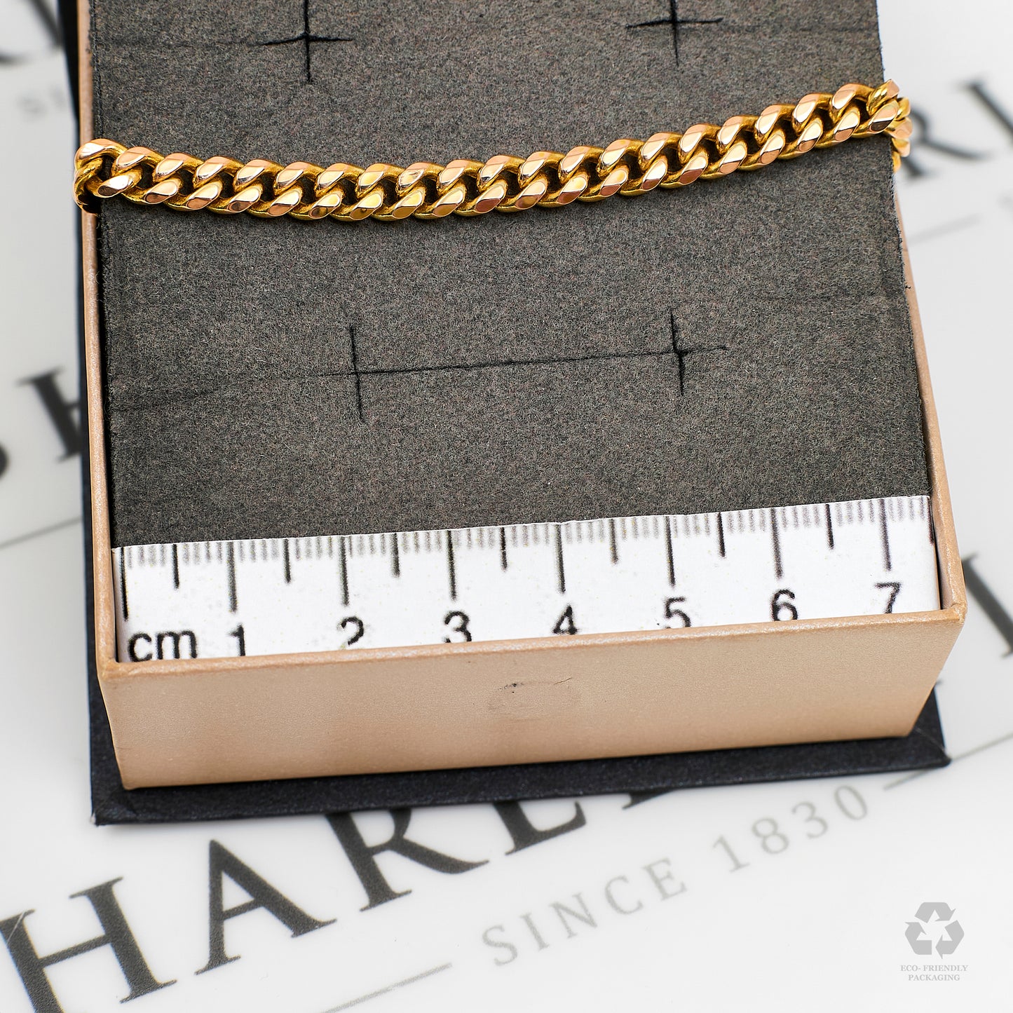 Pre-Owned 9ct Gold Curb Chain Bracelet 7.5 Inch