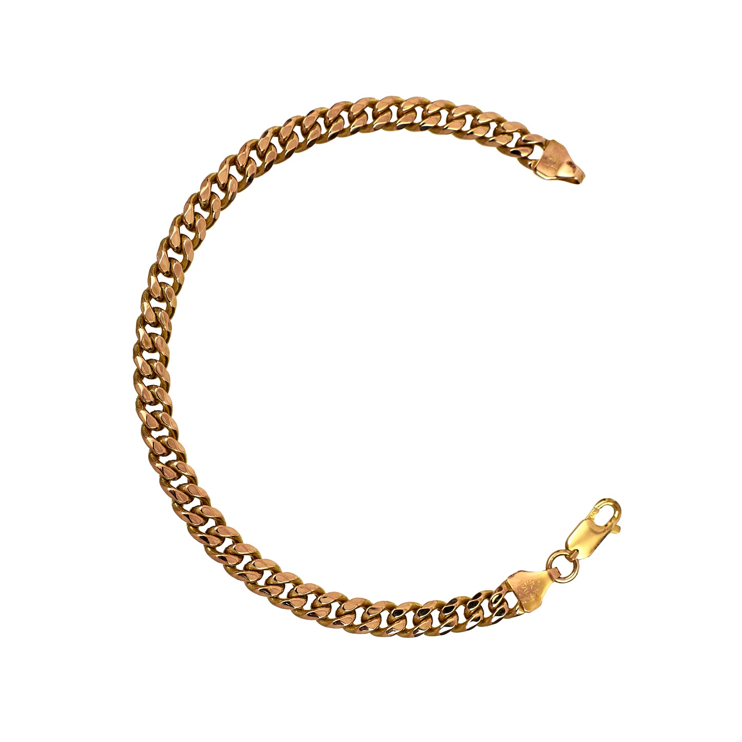 Pre-Owned 9ct Gold Curb Chain Bracelet 7.5 Inch