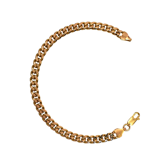 Pre-Owned 9ct Gold Curb Chain Bracelet 7.5 Inch
