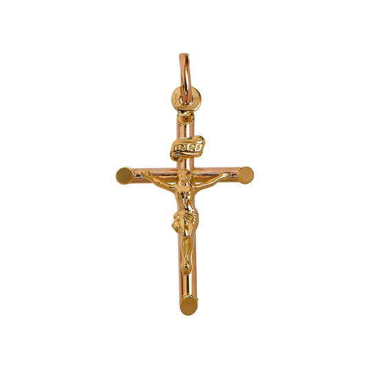Pre-Owned 9ct Gold Crucifix Pendant