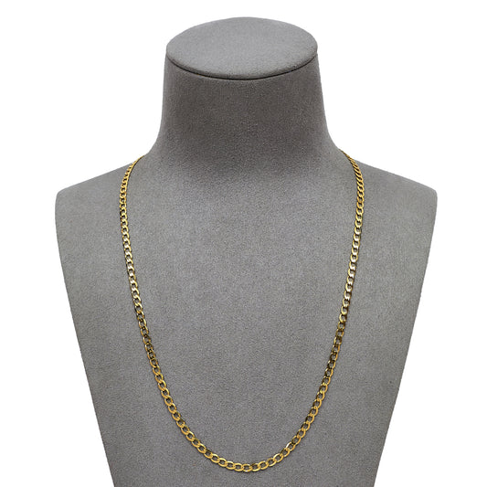 Pre-Owned 9ct Gold Curb Chain Necklace 20 Inch