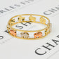Pre-Owned 9ct Gold Tricolor Elephant Design Hinged Bangle