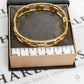 Pre-Owned 9ct Gold Tricolor Elephant Design Hinged Bangle