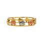 Pre-Owned 9ct Gold Tricolor Elephant Design Hinged Bangle
