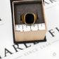 Pre-Owned 9ct Gold Onyx Signet Ring Size T