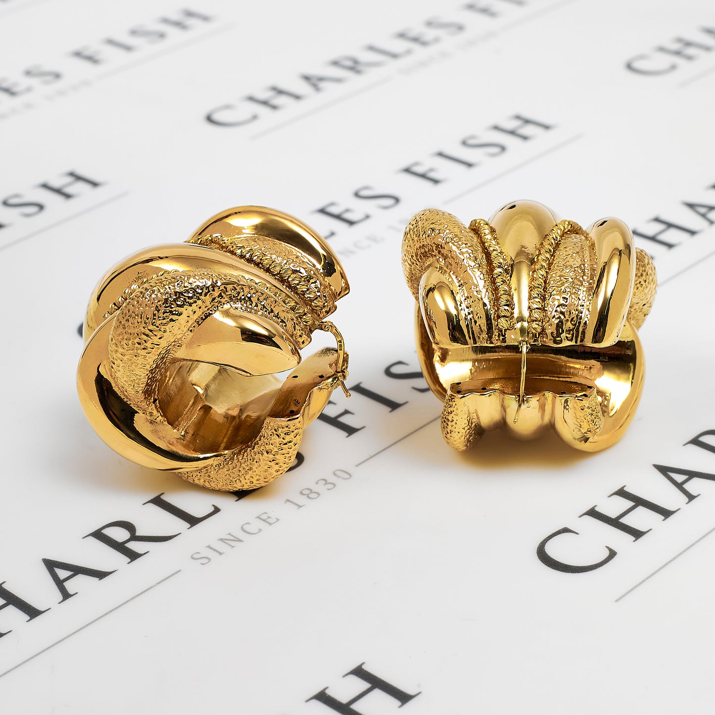 Pre-Owned 18ct Gold Large Creole Hoop Earrings