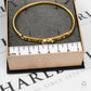 Pre-Owned 9ct Gold Marquise Shape Amethyst Bangle