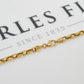 Pre-Owned 14ct Gold Rectangle Link Necklace 20 Inch