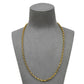 Pre-Owned 14ct Gold Rectangle Link Necklace 20 Inch
