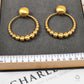 Pre-Owned 18ct Gold Graduated Bead Design Hoop Earrings