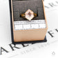 Pre-Owned 9ct Gold Hexagon Shaped Rose Quartz Ring Size R