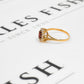 Pre-Owned 9ct Gold Oval Garnet & CZ Cluster Ring Size P