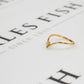 Pre-Owned 9ct Gold Single Diamond Wishbone Ring Size K
