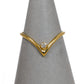 Pre-Owned 9ct Gold Single Diamond Wishbone Ring Size K