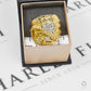 Pre-Owned Mens 9ct Gold CZ Horse Saddle Ring Size Z+1