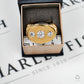 Pre-Owned 9ct Gold Mens CZ Flush Set Flat Top Ring Size Z+1
