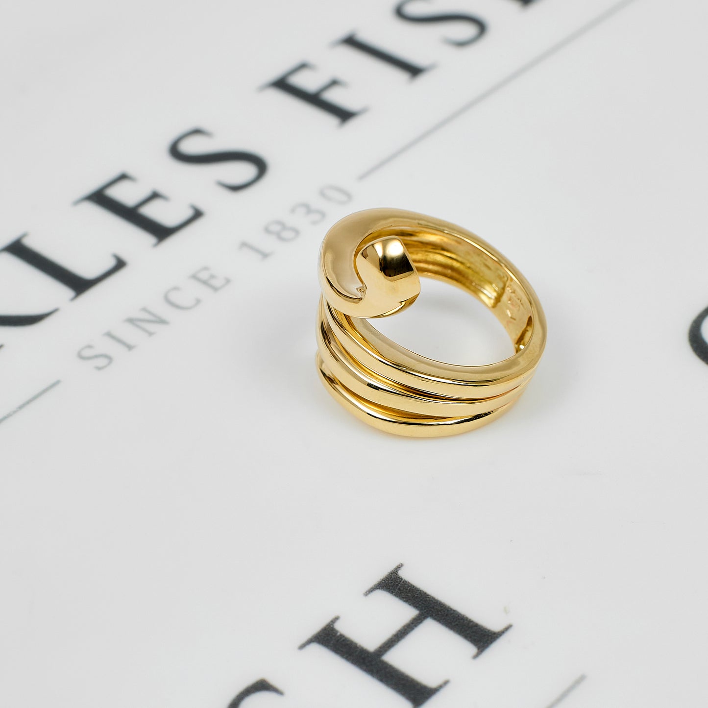 Pre-Owned 9ct Gold Wraparound Snake Ring Size O