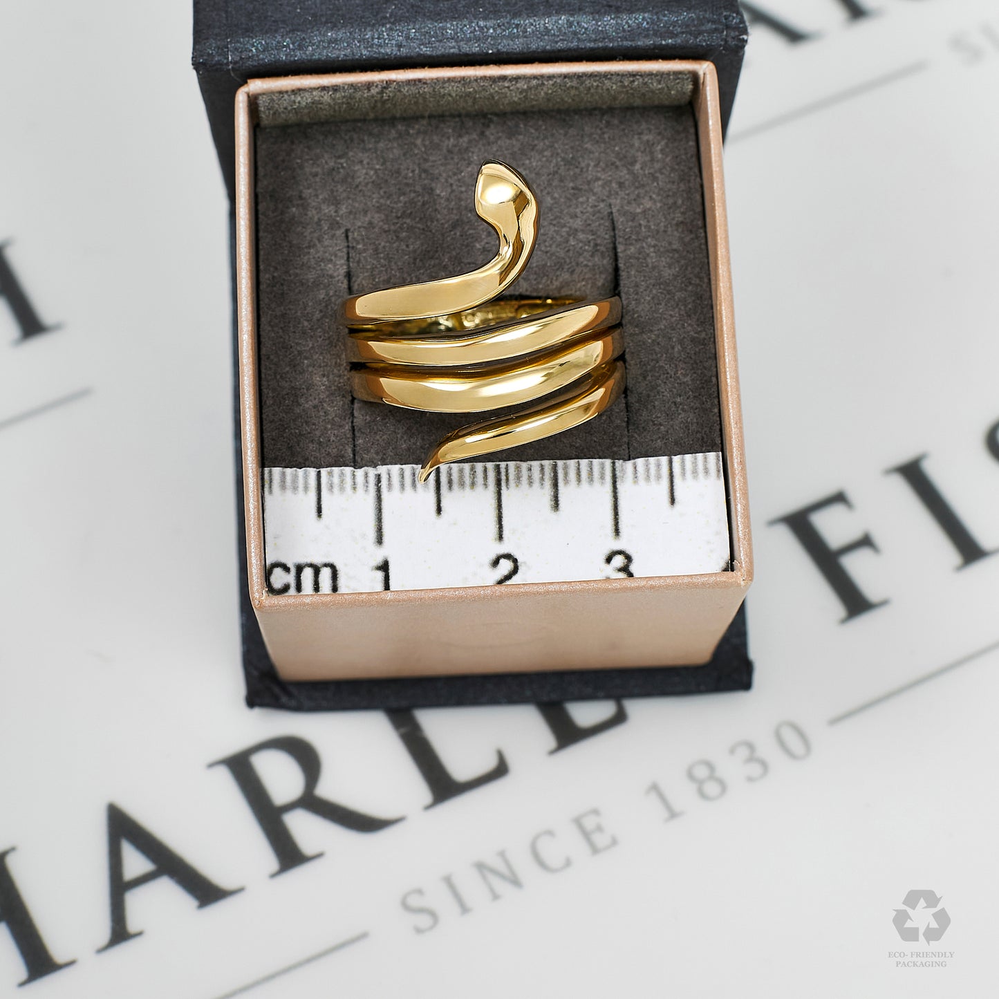 Pre-Owned 9ct Gold Wraparound Snake Ring Size O