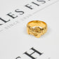 Pre-Owned 9ct Gold Patterned Buckle Ring Size S
