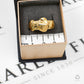Pre-Owned 9ct Gold Patterned Buckle Ring Size S