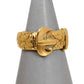 Pre-Owned 9ct Gold Patterned Buckle Ring Size S