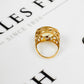 Pre-Owned 9ct Gold Oval Quartz Ring Size L
