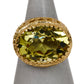 Pre-Owned 9ct Gold Oval Quartz Ring Size L