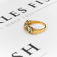 Pre-Owned 9ct Gold 6 Triangle Topaz Ring Size S