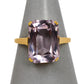 Pre-Owned 9ct Gold Rectangle Amethyst Ring Size P.5