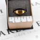 Pre-Owned 9ct Gold Oval Tigers Eye Ring Size R