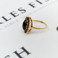 Pre-Owned 9ct Gold Oval Garnet Cluster Ring Size X