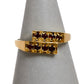 Pre-Owned 9ct Gold 8 Garnet Dress Ring Size P
