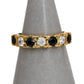 Pre-Owned 9ct Gold Sapphire & CZ Dress Ring Size K