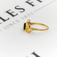 Pre-Owned 9ct Gold Marquise Cut Green Tourmaline Ring Size Q