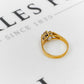 Pre-Owned 9ct Gold Sapphire & CZ Cluster Ring Size L