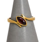 Pre-Owned 9ct Gold Marquise Cut Garnet Ring Size M