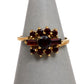 Pre-Owned 9ct Gold Garnet Cluster Ring Size N