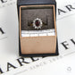 Pre-Owned 9ct Gold Oval Garnet & CZ Cluster Ring Size O
