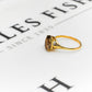 Pre-Owned 9ct Gold Oval Quartz Ring Size O