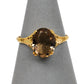 Pre-Owned 9ct Gold Oval Quartz Ring Size O