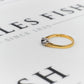 Pre-Owned 9ct Gold Sapphire & CZ Dress Ring Size M